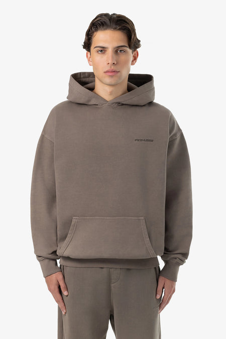 Logo Oversized Hoodie Vintage Dust Brown