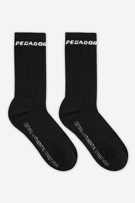 Certified Side Logo Socks Black White (Single Pack)