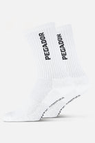 Pegador Certified Cross Logo Socks White Black Gegenansicht aus der Never Too Late Kollektion für Herren