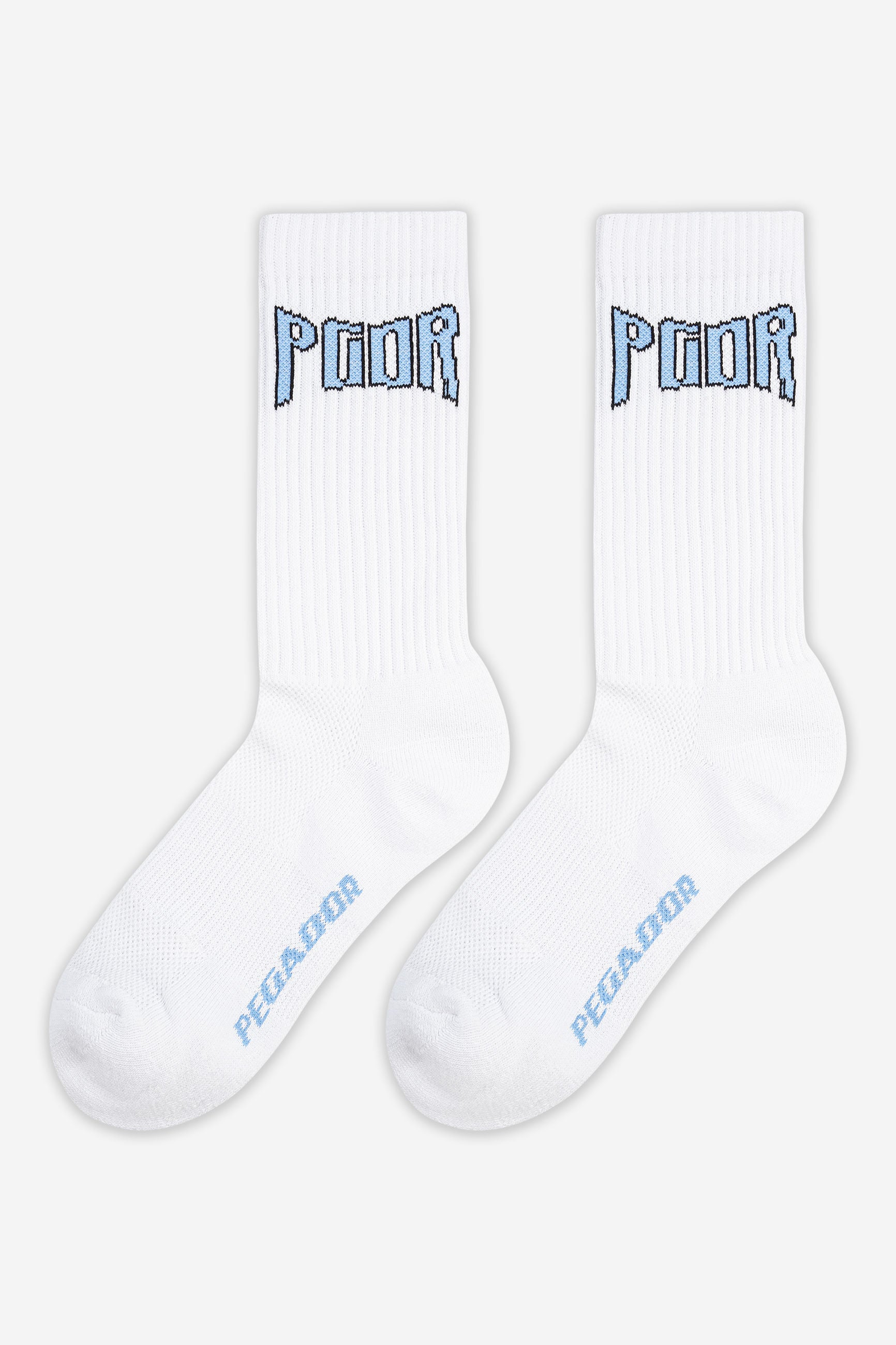 Pegador Crystal Socks White Baby Blue Ganzkörper Bild aus der Next Wave Kollektion für Herren