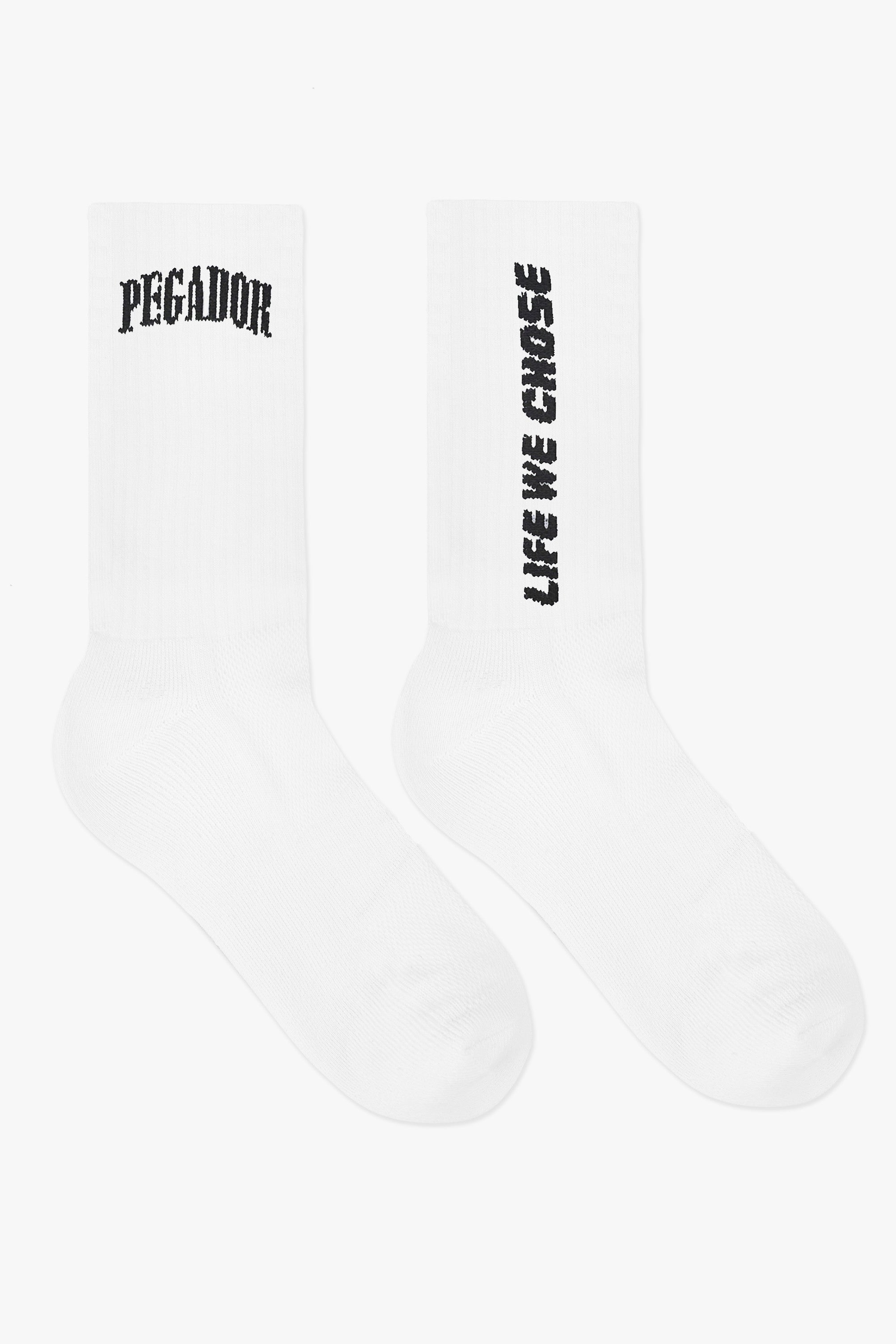 Pegador Life We Chose Socks White Black Hauptansicht aus der Life We Chose Kollektion für Herren