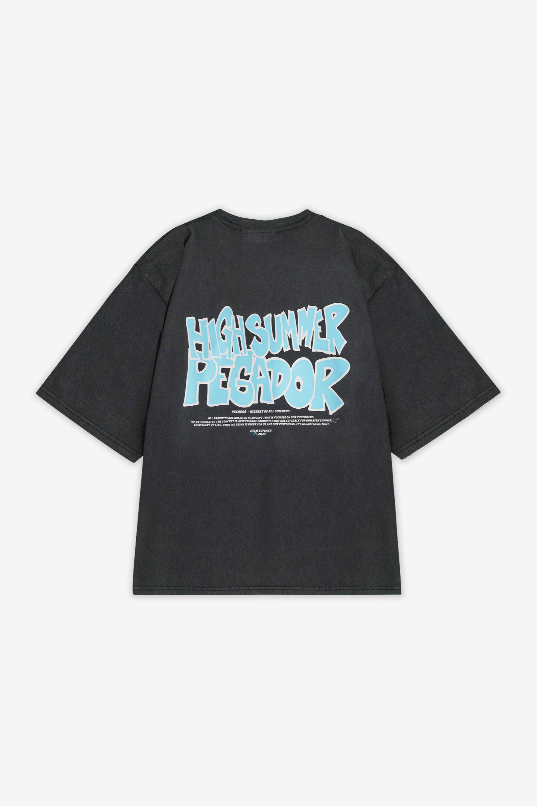 Pegador Farrar Boxy Tee Vintage Black Detailshot aus der High summer Kollektion für Herren