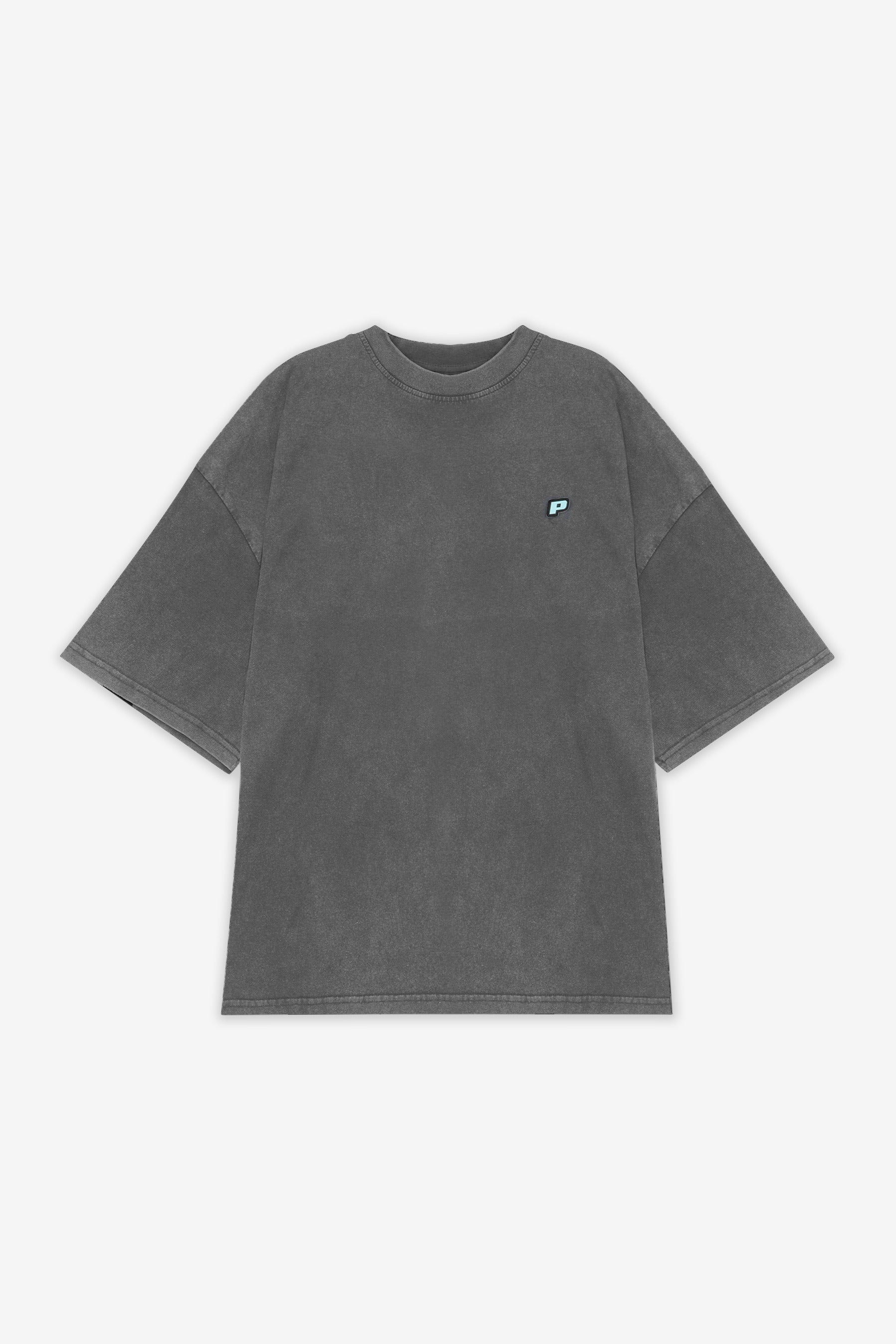 Pegador Leono Boxy Tee Vintage Grey Sky Blue Gum Detailshot aus der High summer Kollektion für Herren