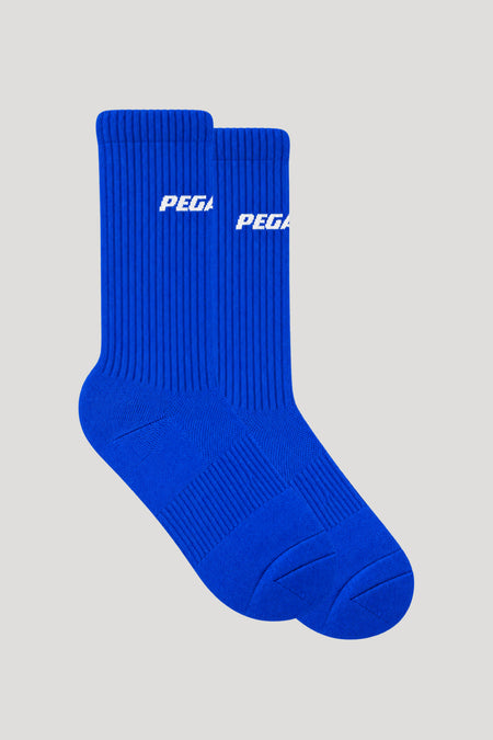 Logo Socks Deep Blue White (Single Pack)