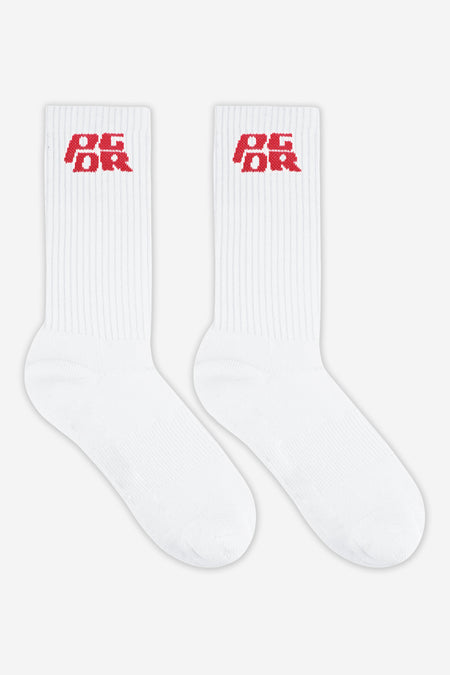 Narson Socks White Red (Single Pack)