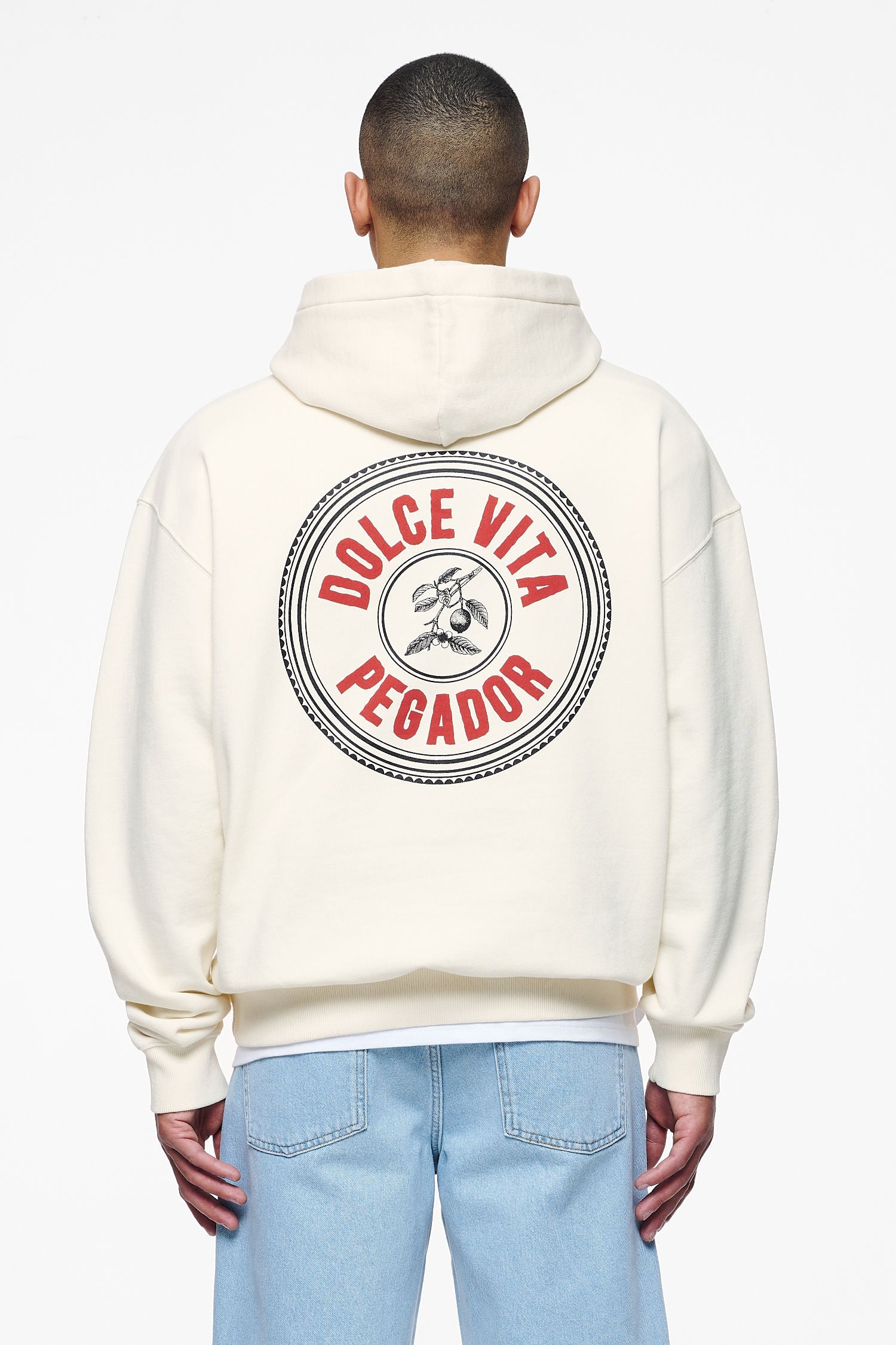 Pegador Verity Oversized Hoodie Vintage Washed Unbleached Hauptansicht aus der Finer Things Kollektion für Herren