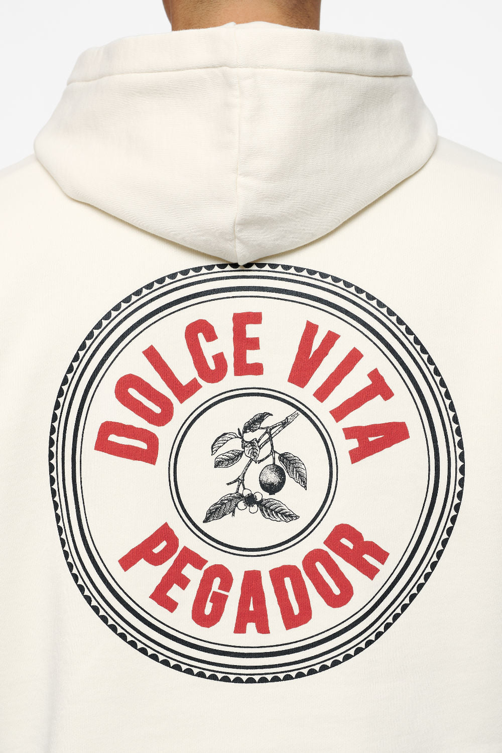 Pegador Verity Oversized Hoodie Vintage Washed Unbleached Detailshot aus der Finer Things Kollektion für Herren