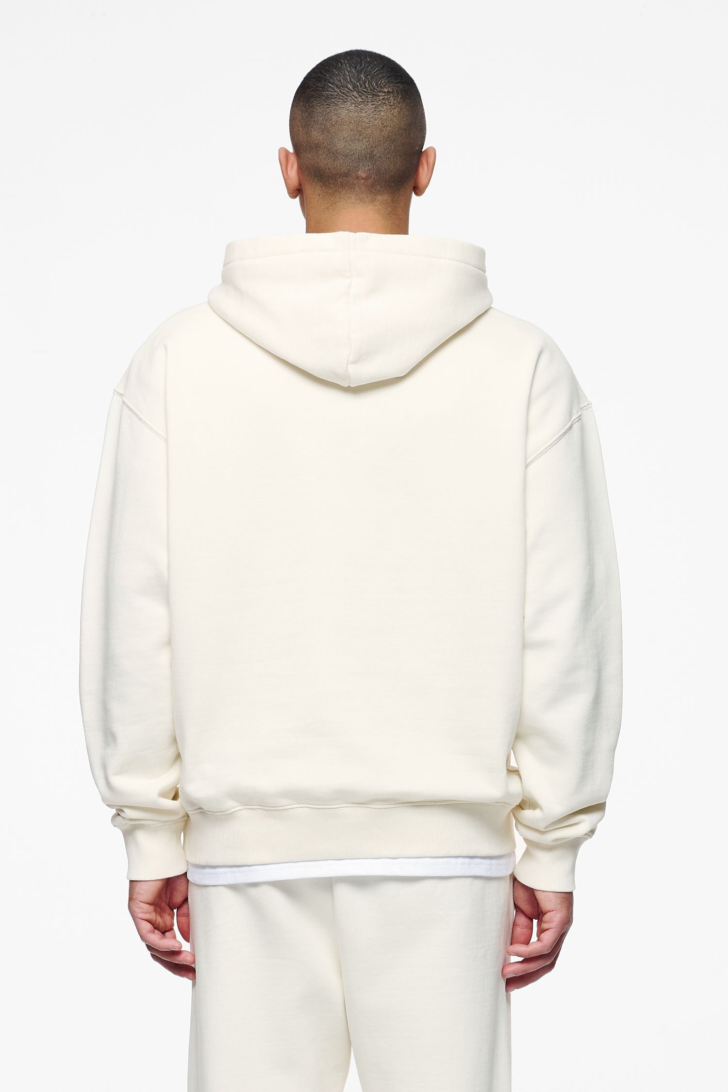 Pegador Logo Oversized Hoodie Vintage Washed Unbleached Gum Gegenansicht aus der Finer Things Kollektion für Herren