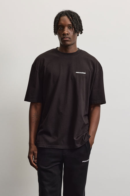 Logo Oversized Tee Washed Black White Gum
