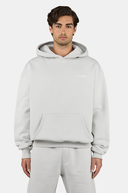 Logo Oversized Hoodie Washed Pure Grey
