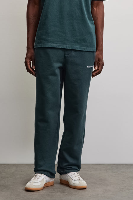 Logo Wide Sweat Pants Washed Dark Teal