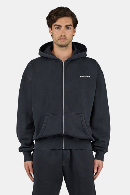 Logo Oversized Sweat Jacket Vintage Black