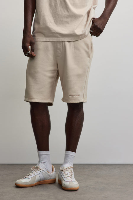 Logo Heavy Sweat Shorts Cream