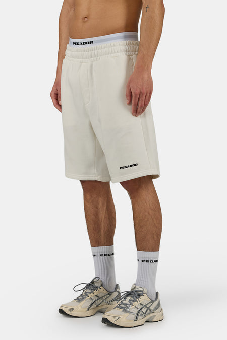 Logo Heavy Sweat Shorts Warm White