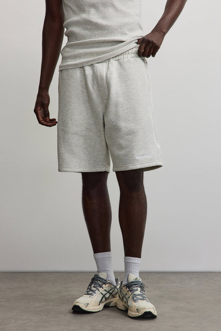 Logo Heavy Sweat Shorts Cloud Grey Melange