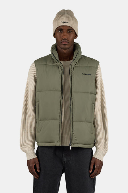 Landin Puffer Vest Mud Olive