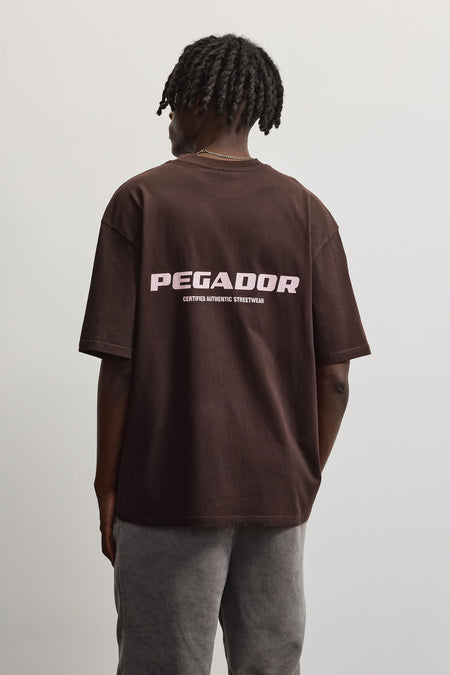 Colne Logo Oversized Tee Deep Brown