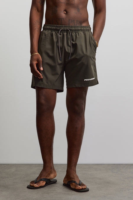 Logo Swim Shorts Dark Olive