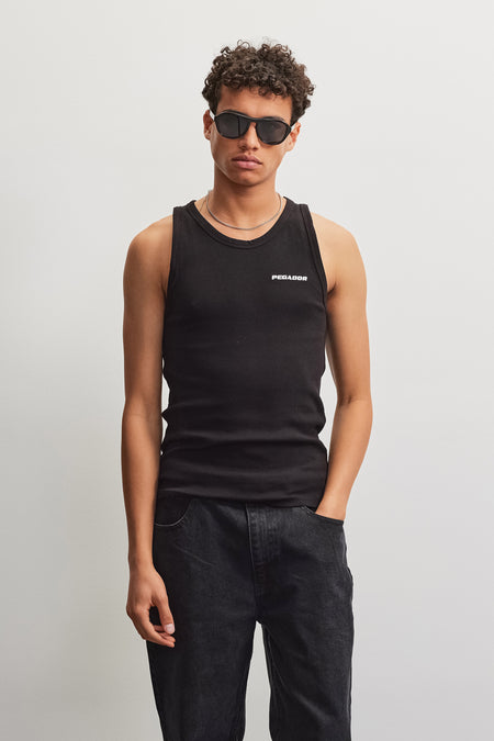 Logo Rib Undershirt Black