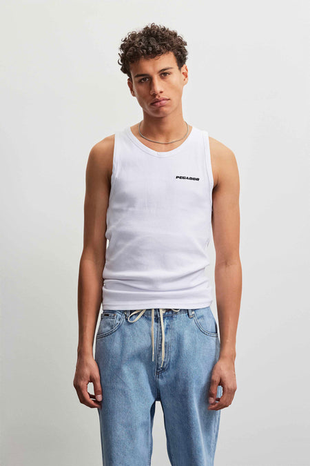 Logo Rib Undershirt White