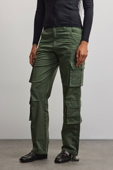 Tanum Wide Cargo Pants Sage Green