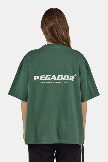 Arendal Logo Heavy Oversized Tee Washed Solid Green