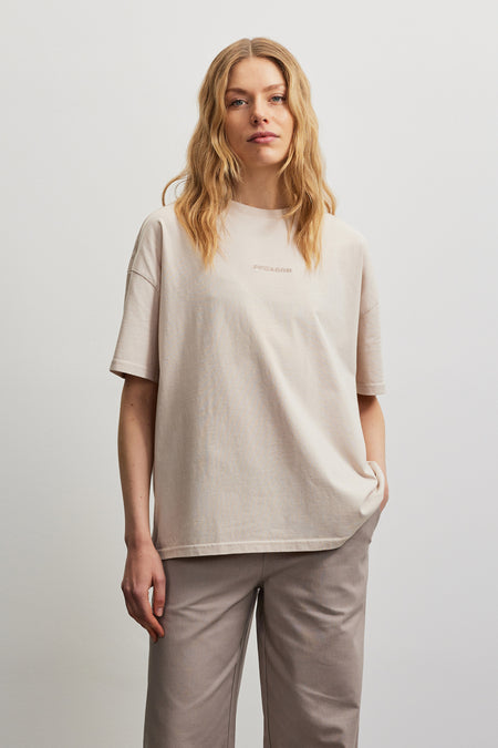 Bracy Heavy Oversized Tee Washed Cream