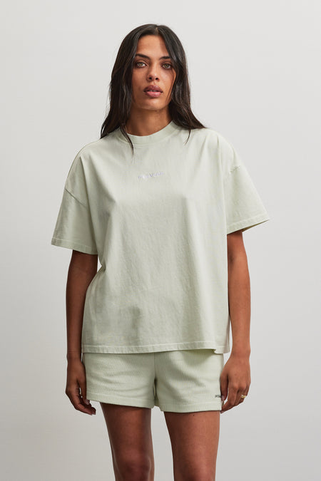 Bracy Heavy Oversized Tee Washed Green Sorbet