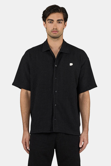 Libco Structured Knit Shirt Black