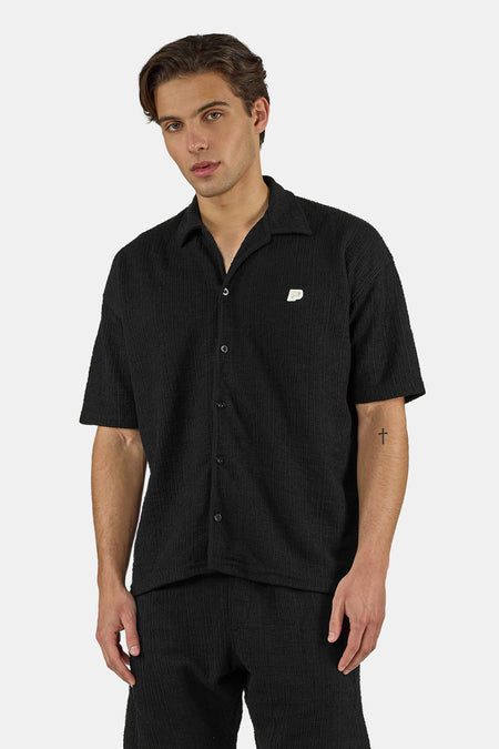 Libco Structured Knit Shirt Black