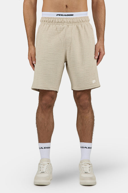 Libco Structured Knit Shorts Light Beige