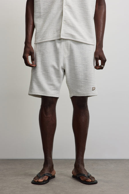 Libco Structured Knit Shorts Cloud Grey Melange