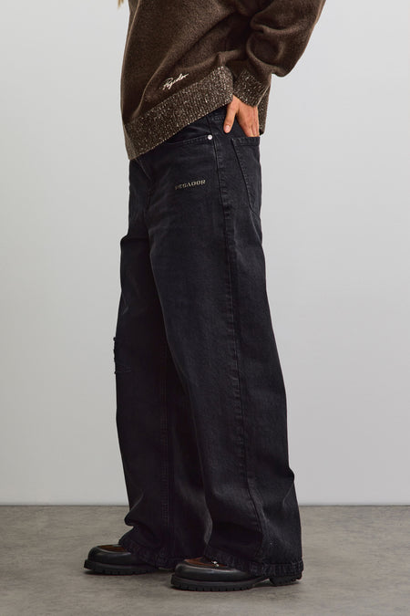Mally Super Baggy Jeans Washed Black