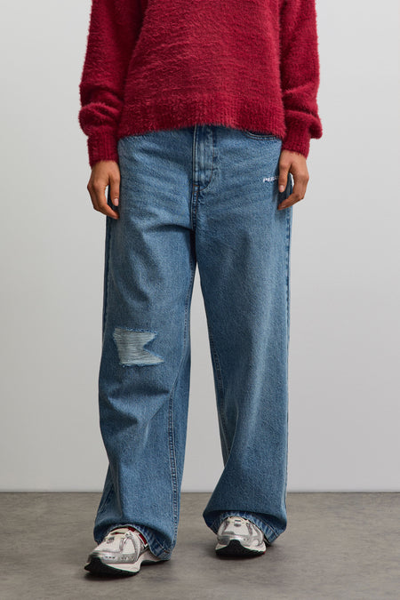 Mally Super Baggy Jeans Washed Blue