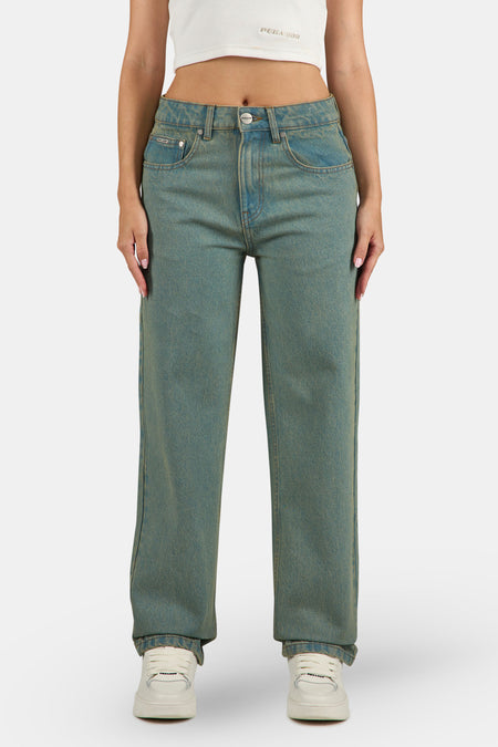 Julina Wide Leg Jeans Washed Vintage Blue