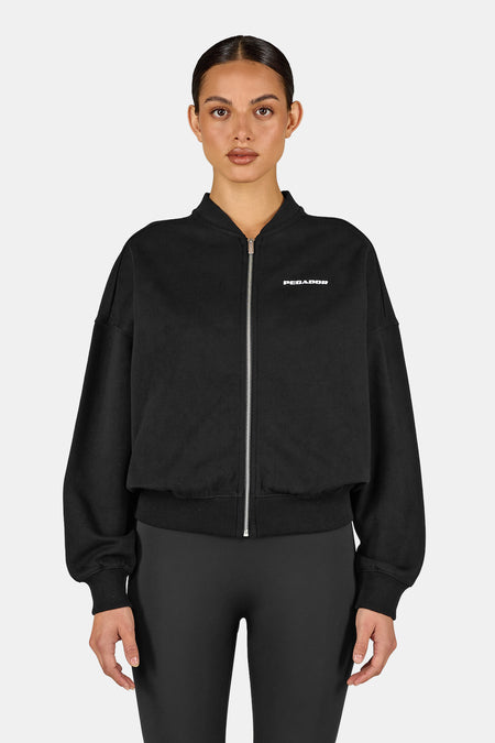 Yana Oversized Bomber Jacket Black