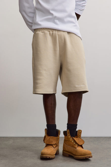 Tate Structured Shorts Light Beige