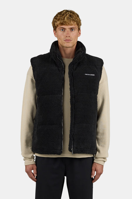 Landin Teddy Puffer Vest Black