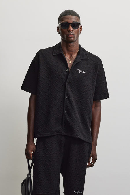 Jovren Structured Shirt Black