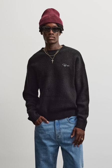 Signar Oversized Knit Sweater Black