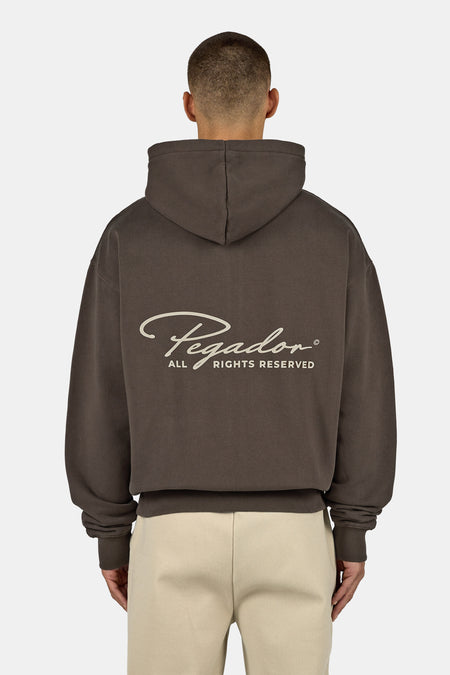 Pike Oversized Sweat Jacket Washed Walnut Brown