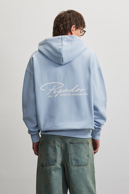 Pike Oversized Sweat Jacket Washed Ocean Blue