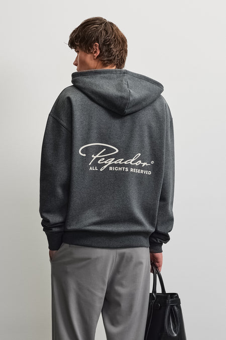 Pike Oversized Sweat Jacket Anthracite Melange