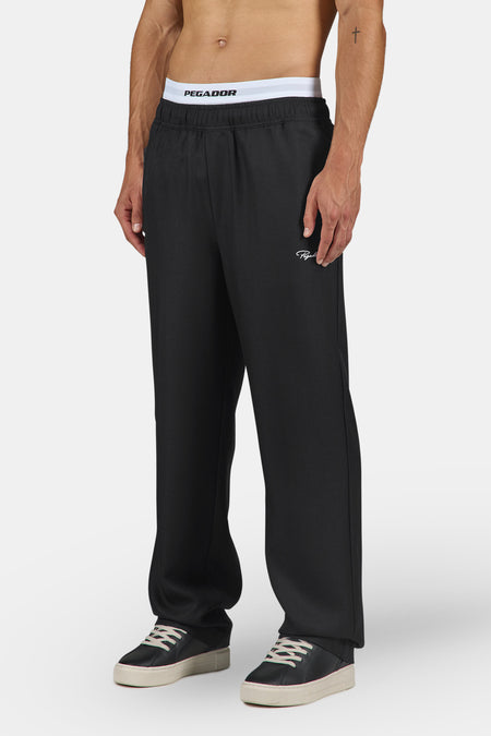 Tapert Textured Smart Pants Black