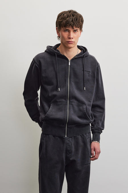 Logo Regular Sweat Jacket Vintage Black