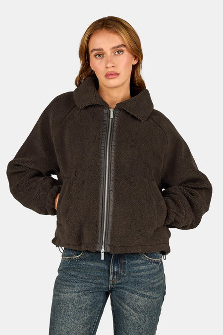 Enna Teddy Jacket Walnut Brown