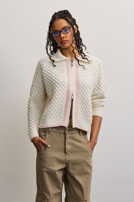 Bosa Structured Knit Jacket Warm White