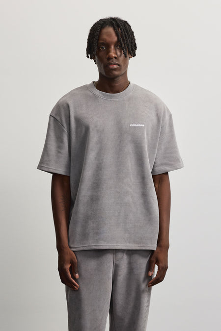 Lagos Oversized Soft Rib Tee Grey