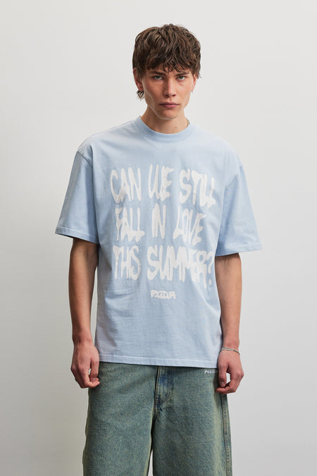 Elgin Oversized Tee Washed Ocean Blue