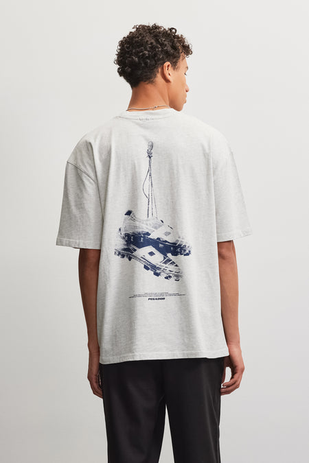 Spello Oversized Tee Cloud Grey Melange